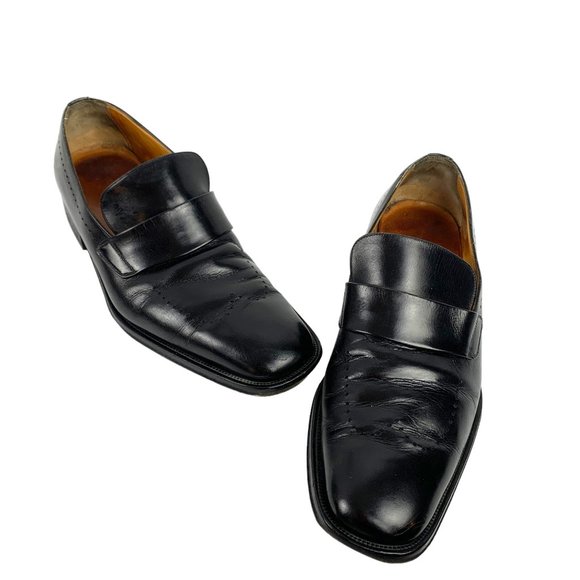 BALLY Toriel Black Leather‎ Brogue Strap Slip on Dress Shoes main image 9